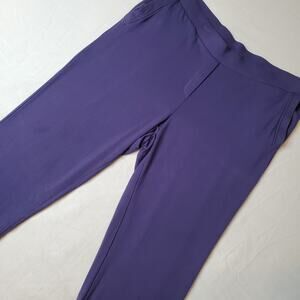 J. Jill Women's Size L PureJill Eco-Terry Slim Leg Pants Blue